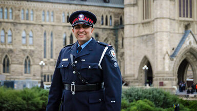 Canadian policeman in uniform