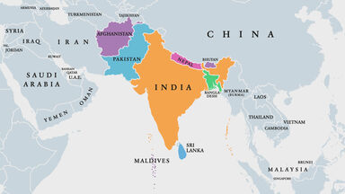South Asia Map
