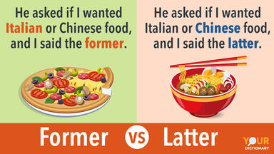Former - Italian food versus Latter - Chinese food Example