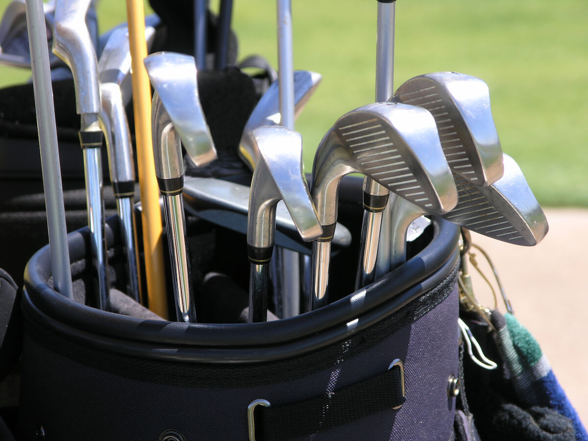 golf clubs in bag