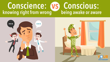 Conscience - Shoulder devil and angel vs Conscious waking up
