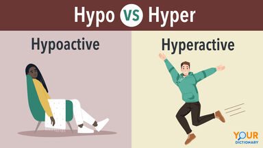 Hypo - young female underactive vs Hyper - man jumping