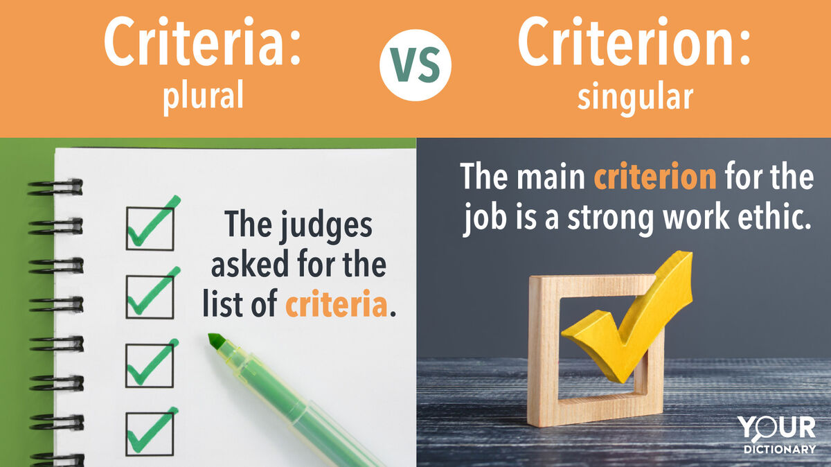 Criteria vs. Criterion: Comparing Plural and Singular Forms ...