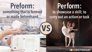 Preform - Woman Pottery Casting Mug vs Perform - Classical ballet performed