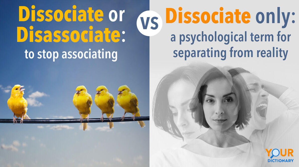 Dissociate - Canaries on wire vs Disassociate - Woman Multiple Identities