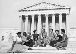 Thurgood Marshall with Little Rock Defendants