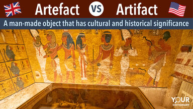 Tomb of Mummy Pharaoh tutankhamun Artefact vs Artifact