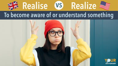 Girl Feeling Mindblown - Realise vs Realize