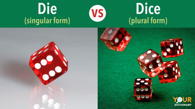 Red Die vs Dice - Rolling red dice on a green felt