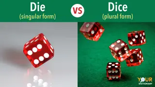 Red Die vs Dice - Rolling red dice on a green felt