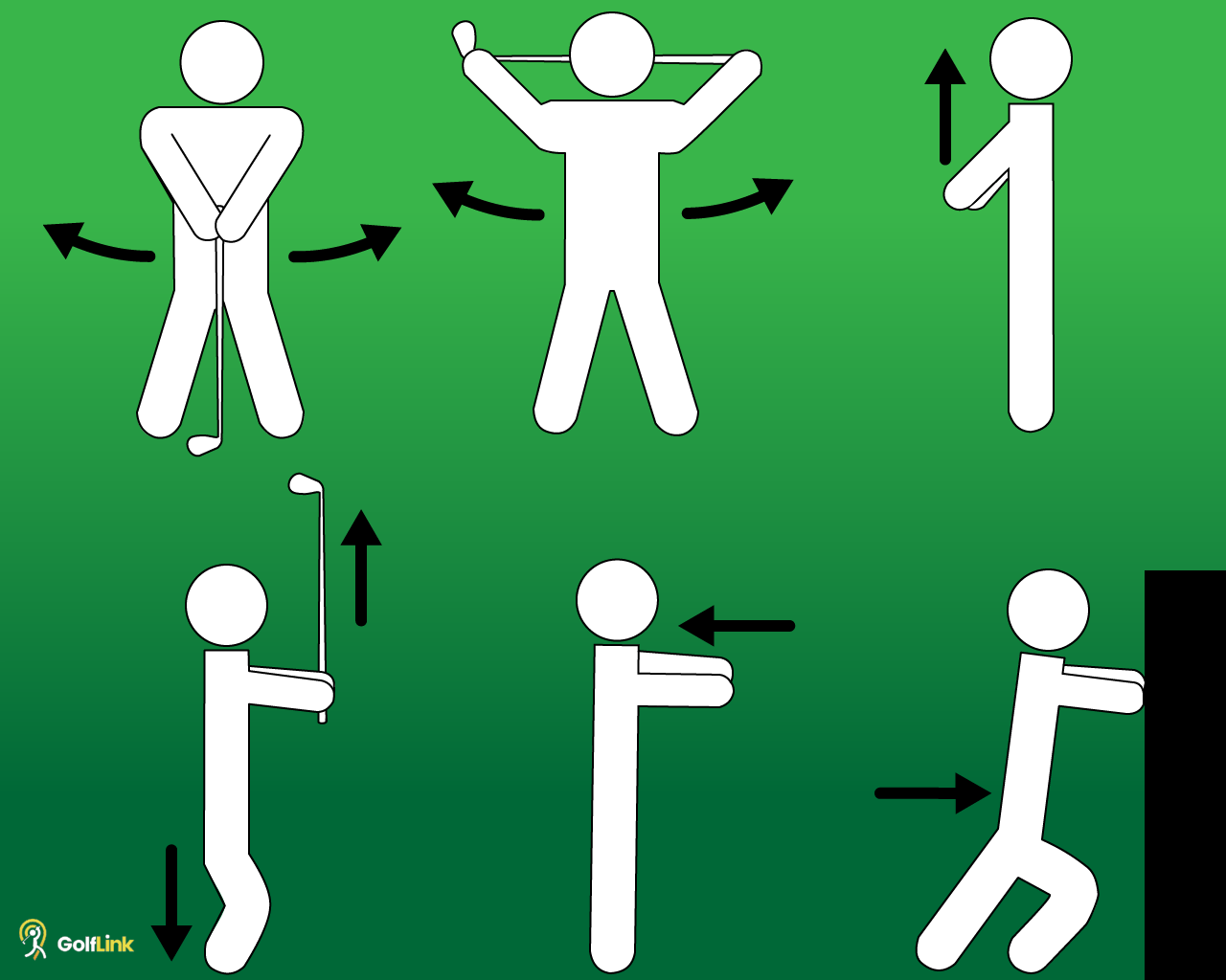 six golf stretches