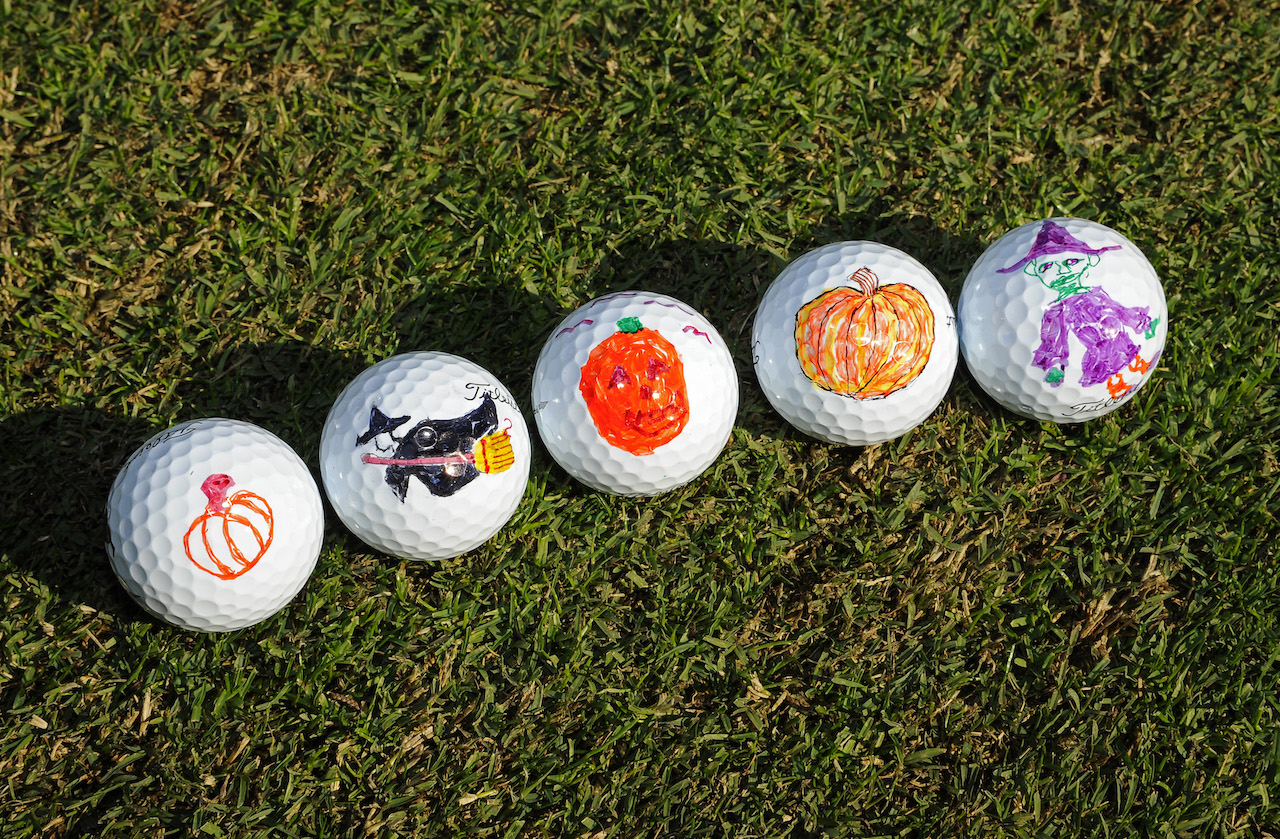 halloween golf balls pumpkin witch