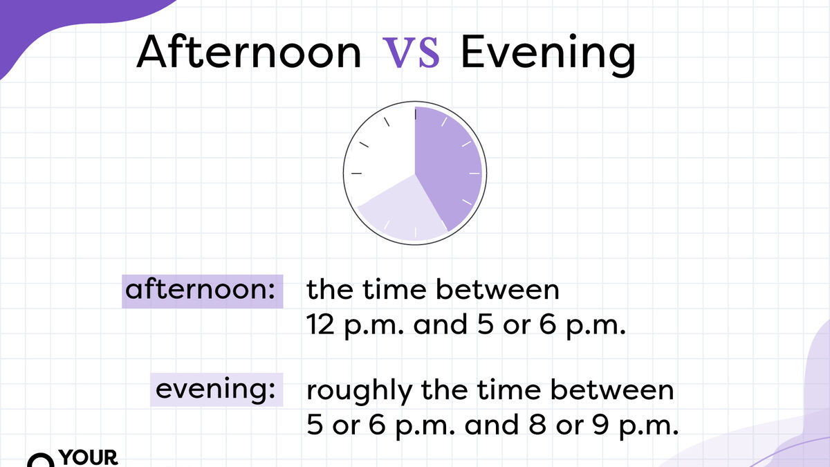 Afternoon vs. Evening: It's Time to Differentiate