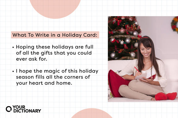 two examples of messages from the article to write in a holiday card