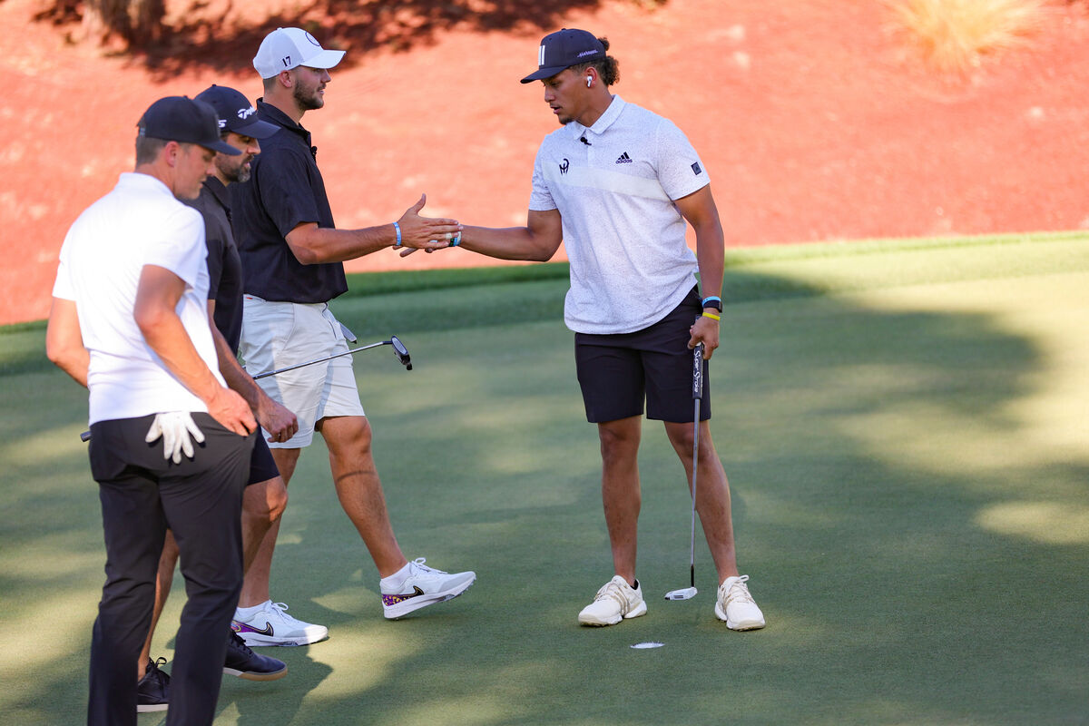Patrick Mahomes, Josh Allen, Tom Brady and Aaron Rodgers compete in The Match