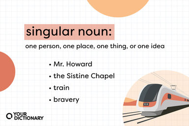definition of "singular noun" with four examples from the article
