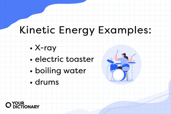 list of four examples of kinetic energy from the article