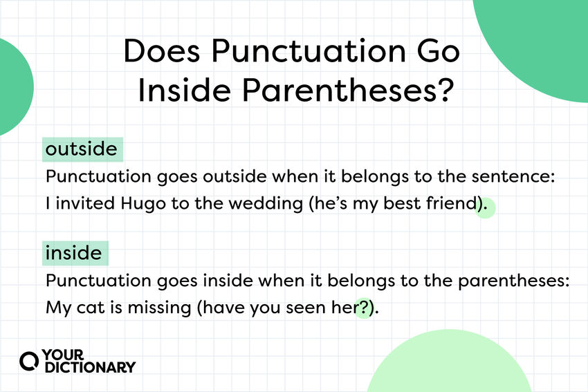 Do Periods Go Inside Or Outside The Parentheses