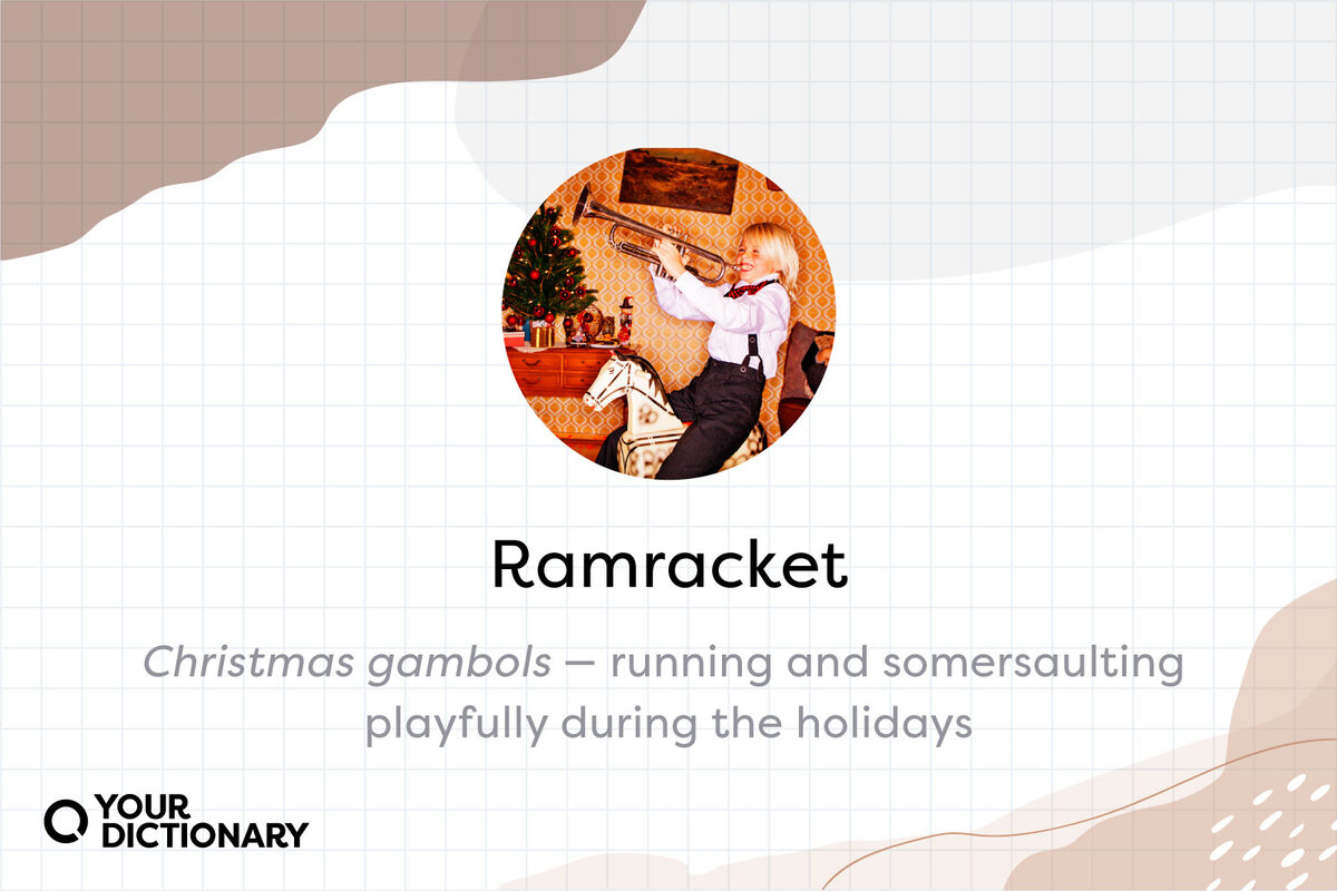 Boys with Christmas presents and Ramracket definition