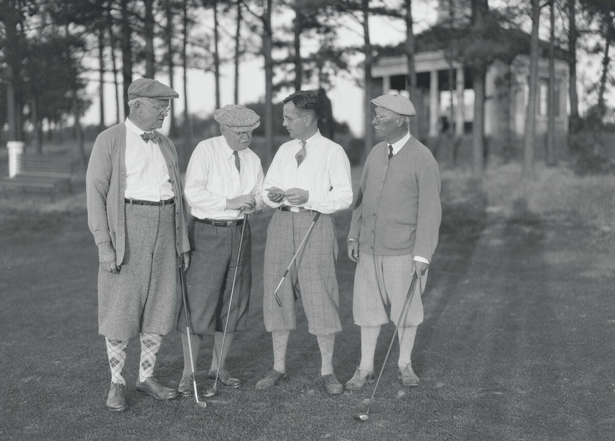 Donald Ross (far right) in Pinehurst, North Carolina