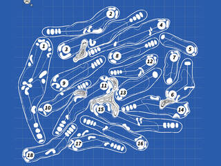 Blueprint of a golf course