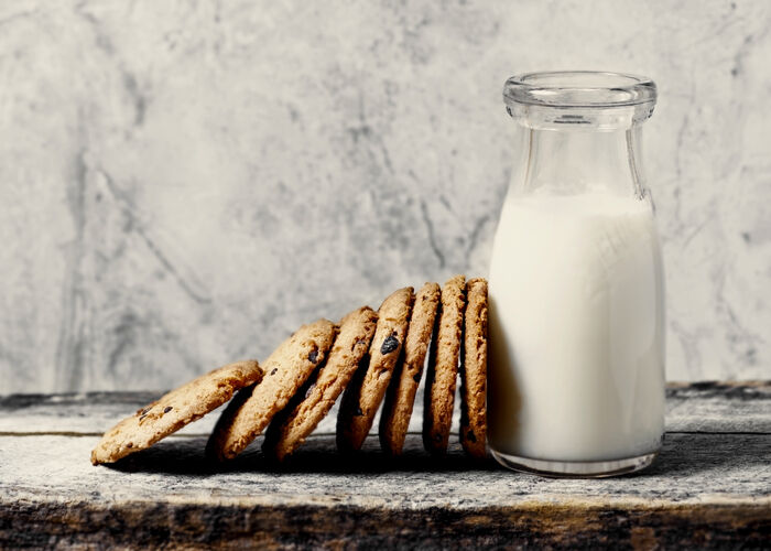 cookies and bottle of milk