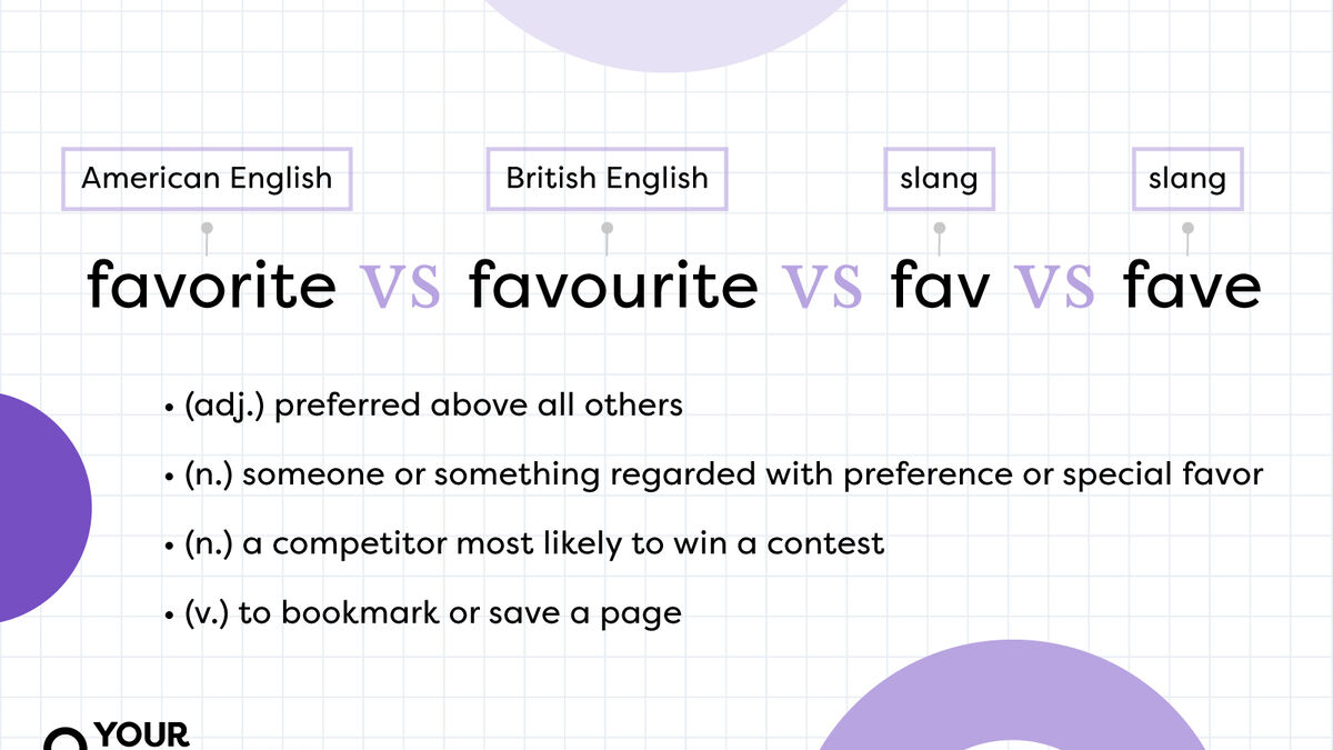 Favourite” vs. “Favorite”: Which Is Correct? | YourDictionary