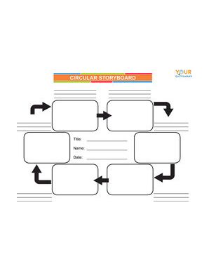 blank circular storyboard template