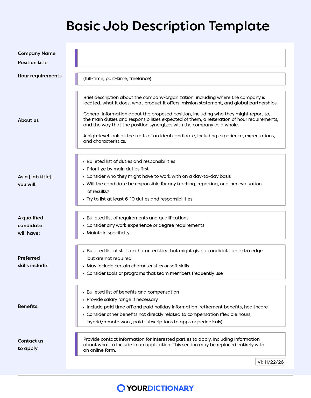 How To Write A Job Description Printable 22 27c5571306 