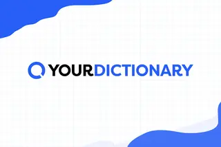 Logo of YourDictionary with blue corners
