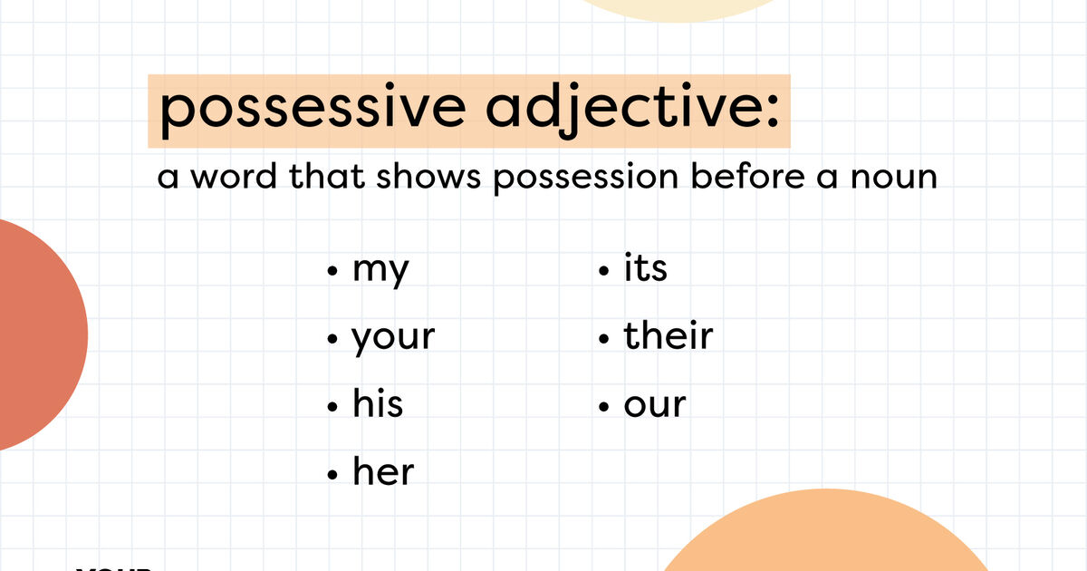 What Is a Possessive Adjective? Meaning and Usage | YourDictionary