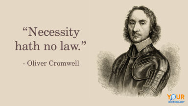 Oliver Cromwell portrait and quote