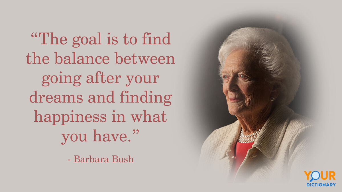 Portrait of Barbara Bush with Quote