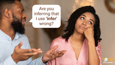 Unhappy Couple Arguing About Word ‘infer’