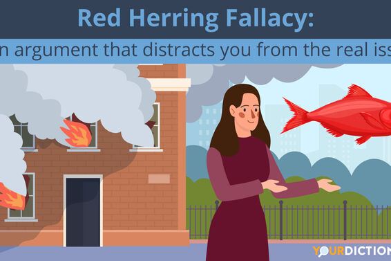 Woman Fire scene and fish as Red Herring Example