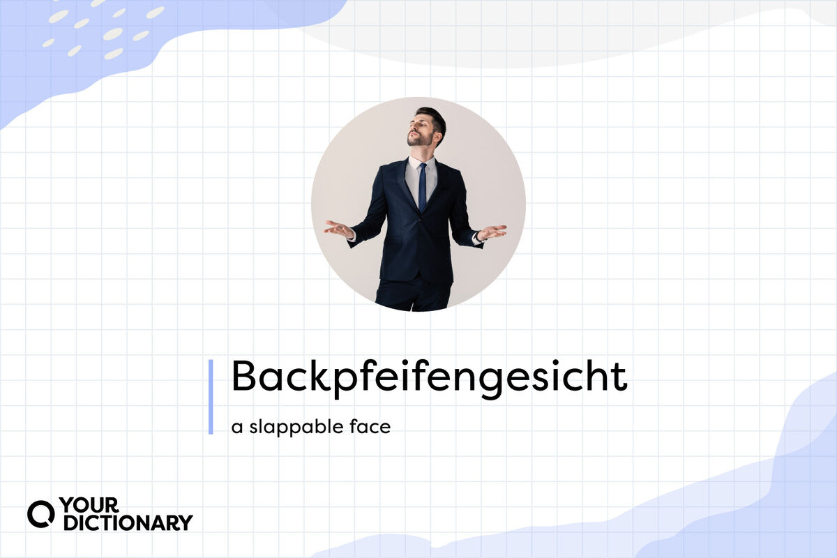 Arrogant businessman with Backpfeifengesicht Word and Meaning