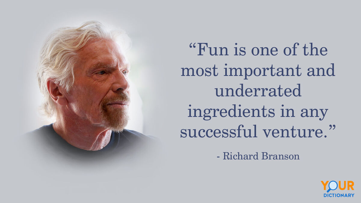 Portrait of Richard Branson With Quote