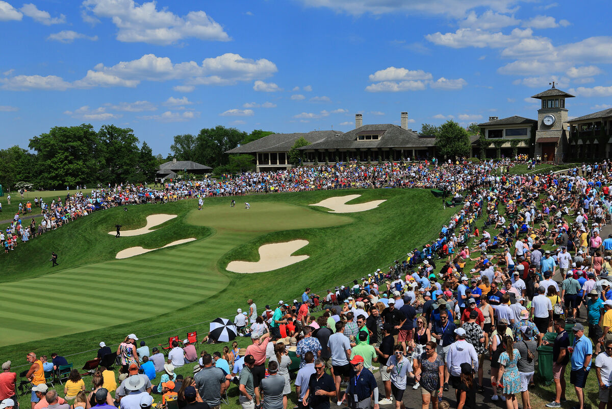 The 18th hole at Muirfield Village during The Memorial