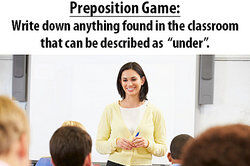 Preposition games can be a great way to help students learn prepositions. Simple preposition games are a great way to get students to use prepositions in a fun environment.
