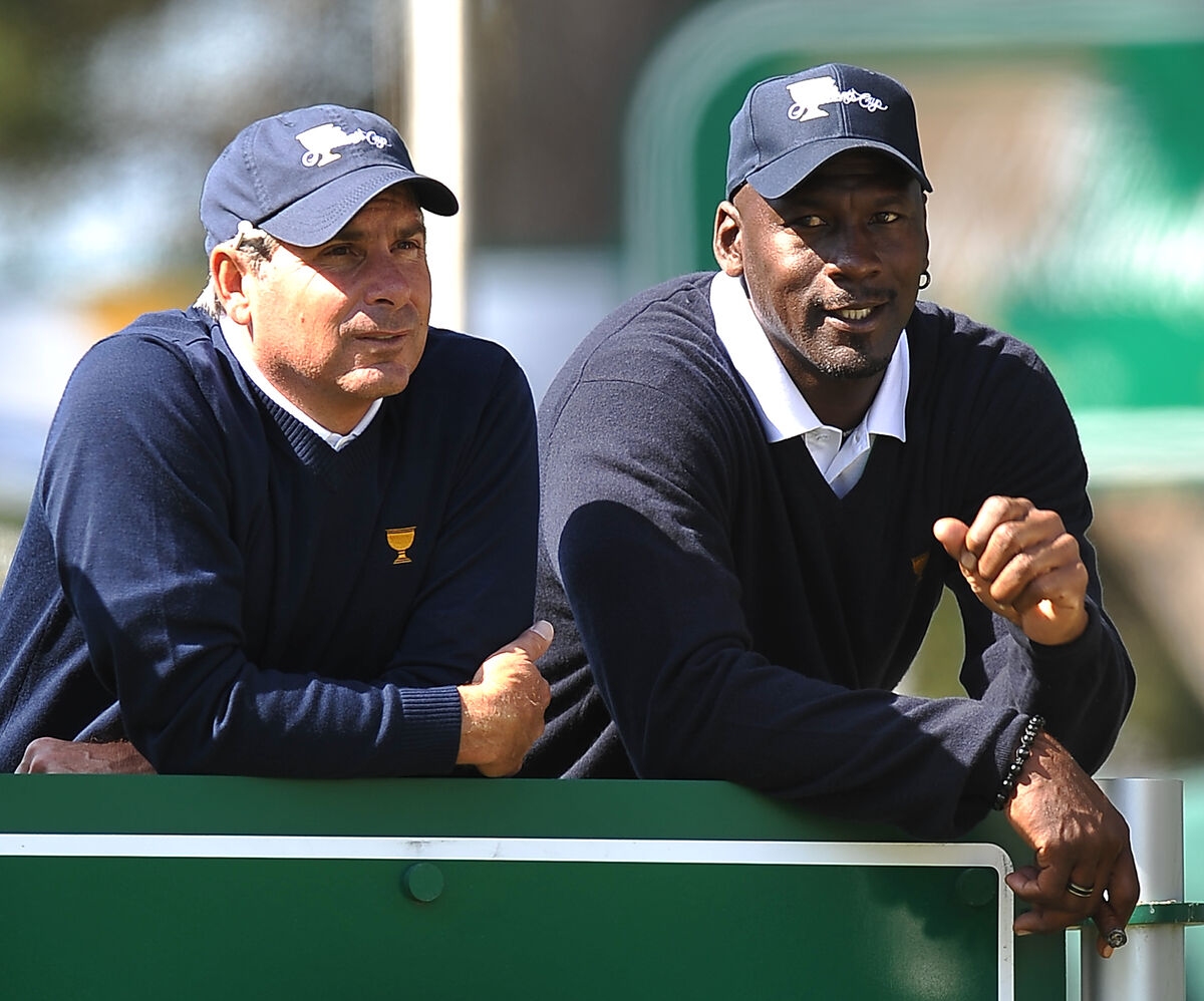 Fred Couples and Michael Jordan at the 2009 Presidents Cup