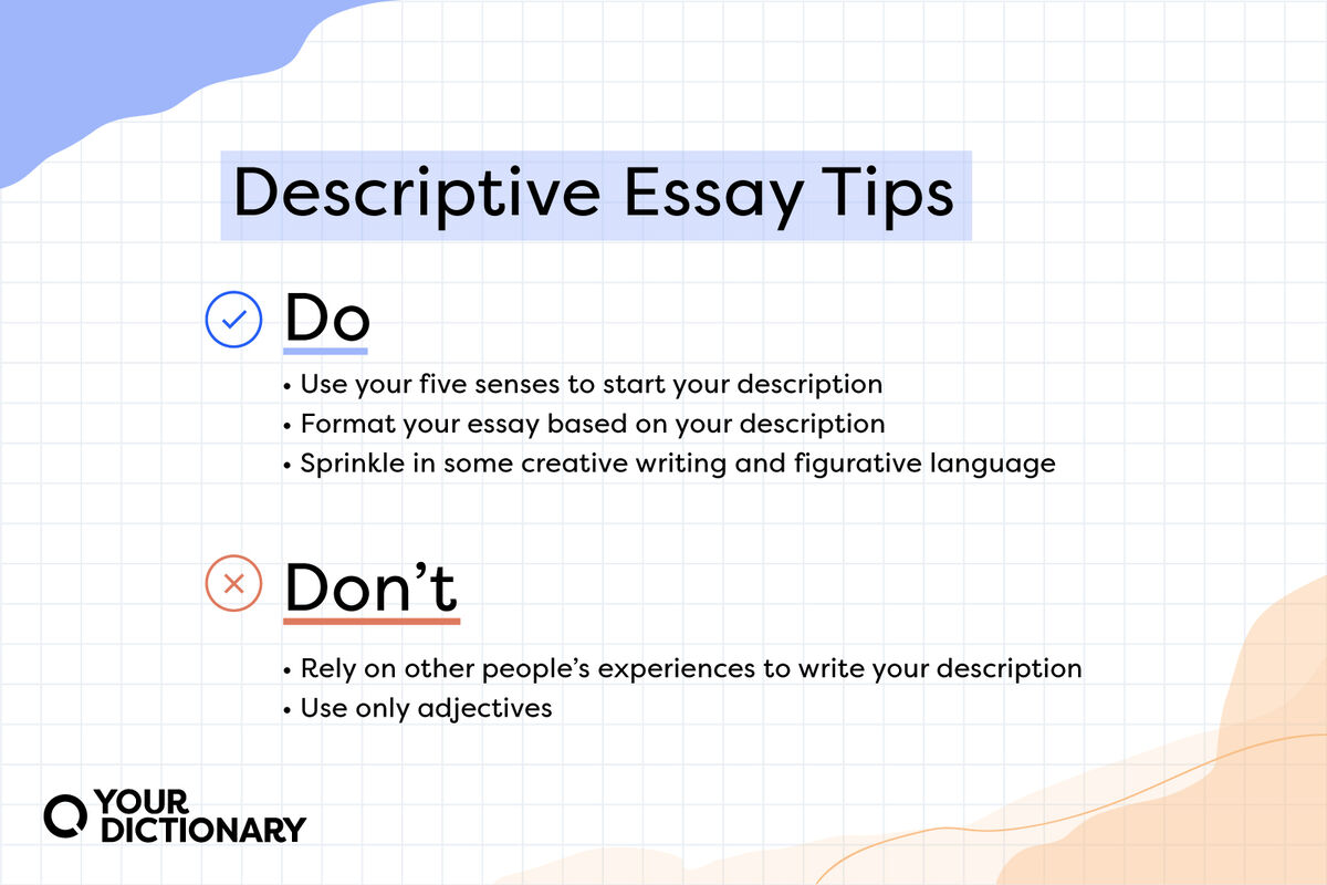 format for writing a descriptive essay