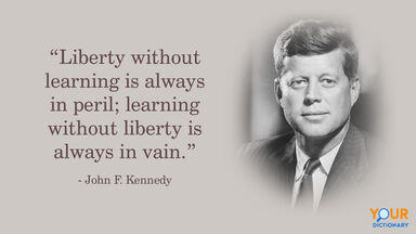 Portrait of John F. Kennedy With Quote