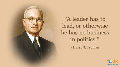 Portrait of Harry S. Truman with quote