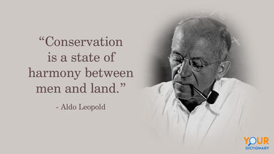 Portrait Of Aldo Leopold With Quote