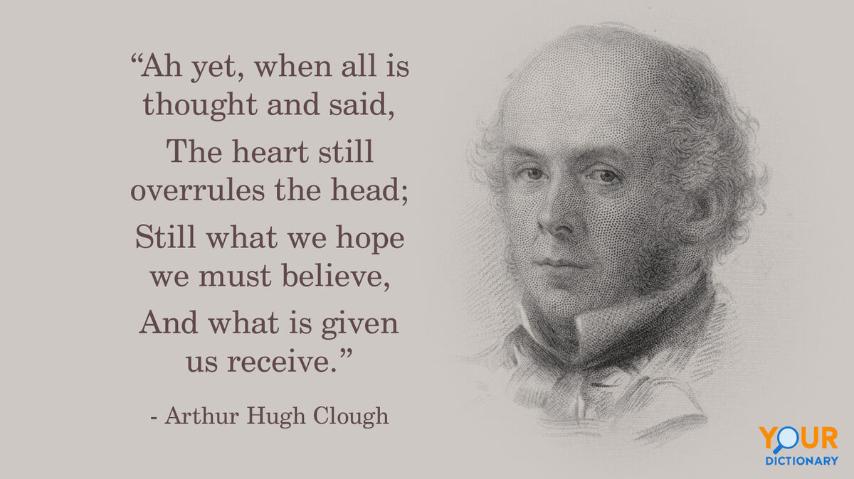Portrait of Arthur Hugh Clough With Quote