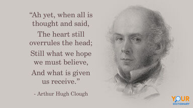 Portrait of Arthur Hugh Clough With Quote