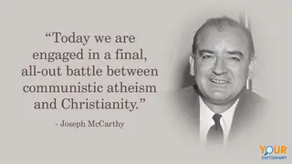Portrait Of Joseph McCarthy With Quote