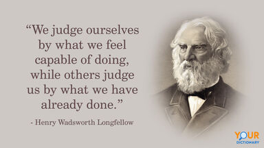 Portrait Of Henry Wadsworth Longfellow With Quote