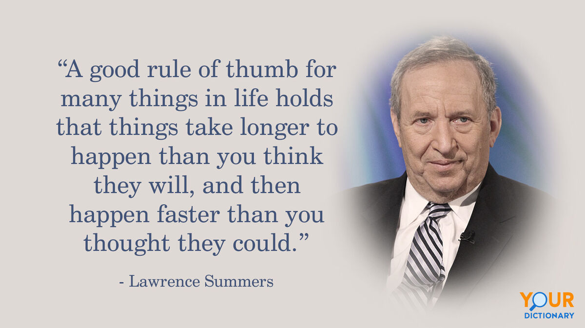 Portrait Of Lawrence Summers With Quote
