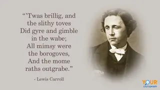 Portrait Of Lewis Carroll With Quote